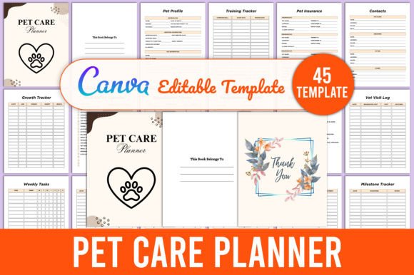 Download Editable Pet Care Planner Canva Template - Premium Resources
