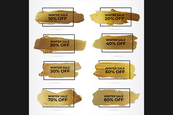 Download Watercolor Gold Brush Stock Sale Offer - Stock Collection