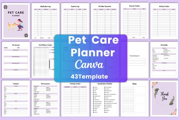 Download Pet Care Planner Canva KDP Template - Premium Resources